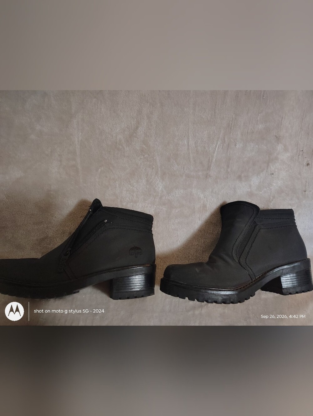 Totes Womens Ankle Boot Size 8 Black High Heel Waterproof
